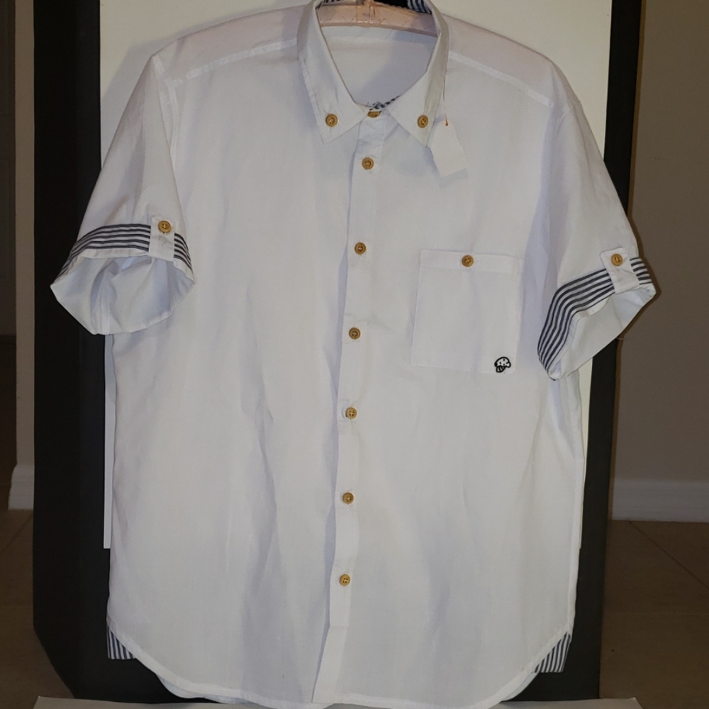 HHGKED Men's white shirt